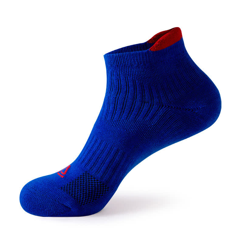 Chaussettes de sport respirantes et anti-transpiration de couleur unie (5 paires) - Bleu - EU39-44 (US6-10) - image 7