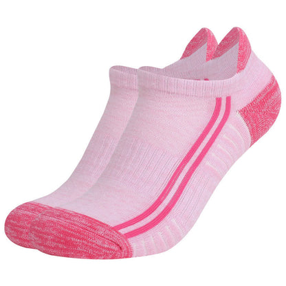 Chaussettes respirantes anti-transpiration en coton à rayures colorées (6 paires) - Rose - EU39-42 (US6-8.5) - image 4