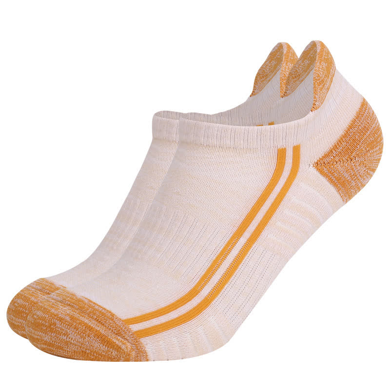 Chaussettes respirantes anti-transpiration en coton à rayures colorées (6 paires) - Orange - EU39-42 (US6-8.5) - image 8