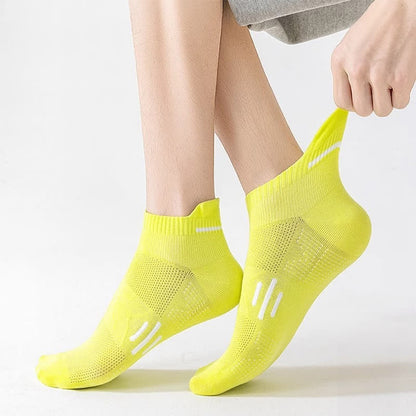 Chaussettes de sport respirantes en coton anti-transpiration (5 paires)