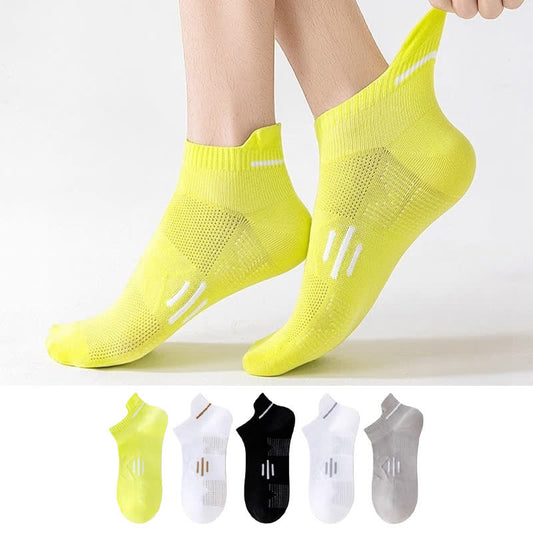 Chaussettes de sport respirantes en coton anti-transpiration (5 paires) - image 0