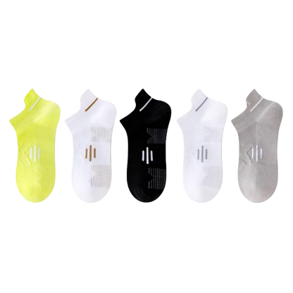 Chaussettes de sport respirantes en coton anti-transpiration (5 paires)