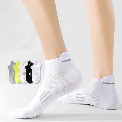 Chaussettes de sport respirantes en coton anti-transpiration (5 paires)