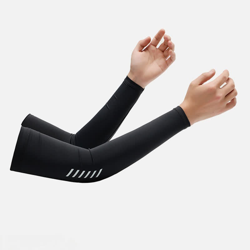 Manchons de protection solaire d'extérieur de couleur unie (3 paires) - Noir - XL - image 1