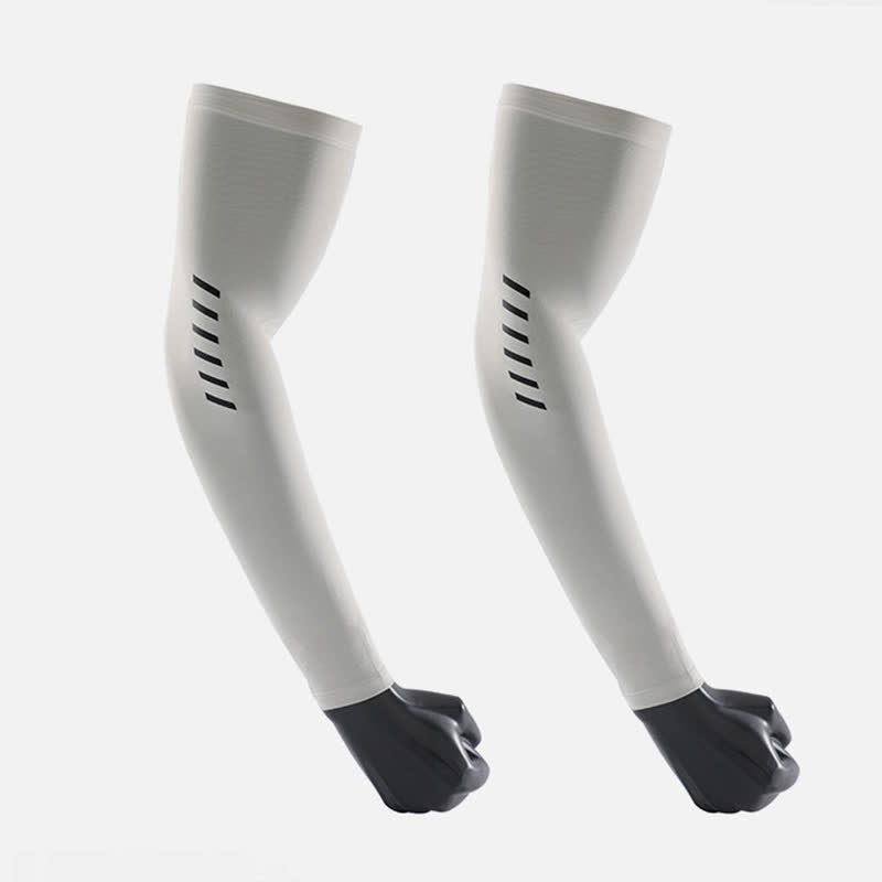 Manchons de protection solaire d'extérieur de couleur unie (3 paires) - Gris clair - XL - image 3