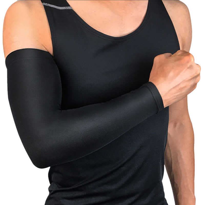 Manchons de sport respirants de couleur unie (2 paires) - Noir - XXL - image 8