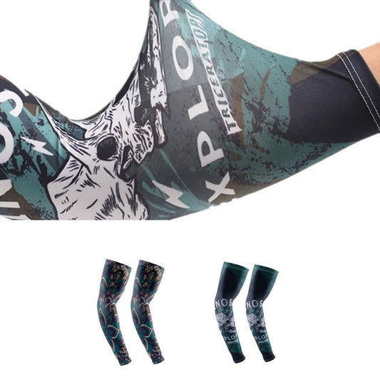 Manchons de protection solaire respirants à motifs pour l'extérieur (4 paires)
