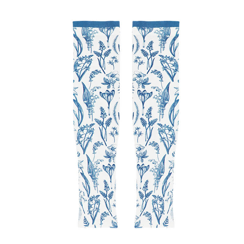 Manchons de protection solaire d'extérieur à imprimé floral (3 paires) - UN - image 3