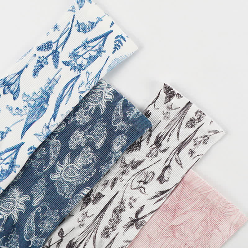 Manchons de protection solaire d'extérieur à imprimé floral (3 paires) - image 1