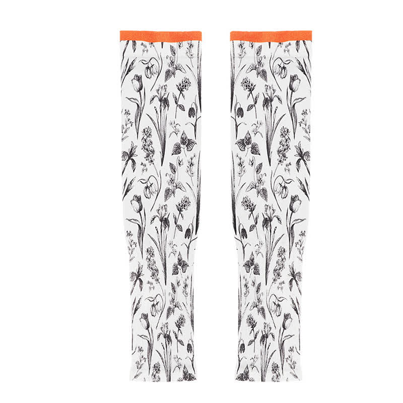 Manchons de protection solaire d'extérieur à imprimé floral (3 paires) - B - image 5