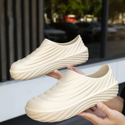 Chaussures de cuisine imperméables antidérapantes de couleur unie - Beige - EU44/45 (US10/11) - image 7