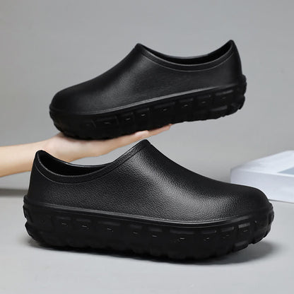 Chaussures de cuisine imperméables à enfiler et à la mode - Noir - EU44/45 (US10/11) - image 19