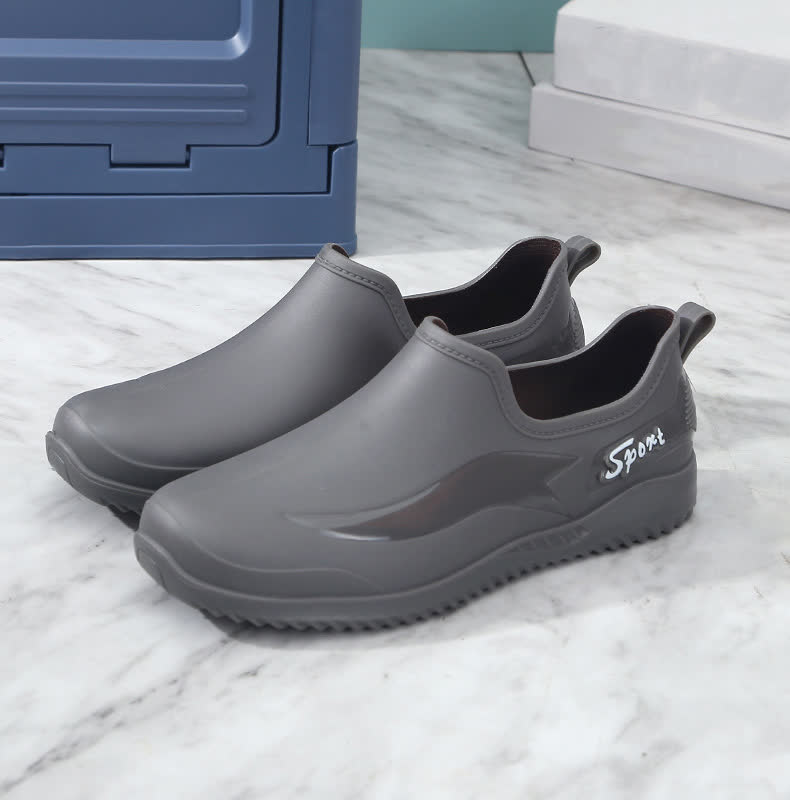 Chaussures de jardinage imperméables et antidérapantes de couleur unie - Gris - EU44 (US10) - image 10