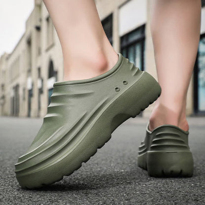 Chaussures de cuisine à semelle souple, antidérapantes et imperméables, de couleur unie