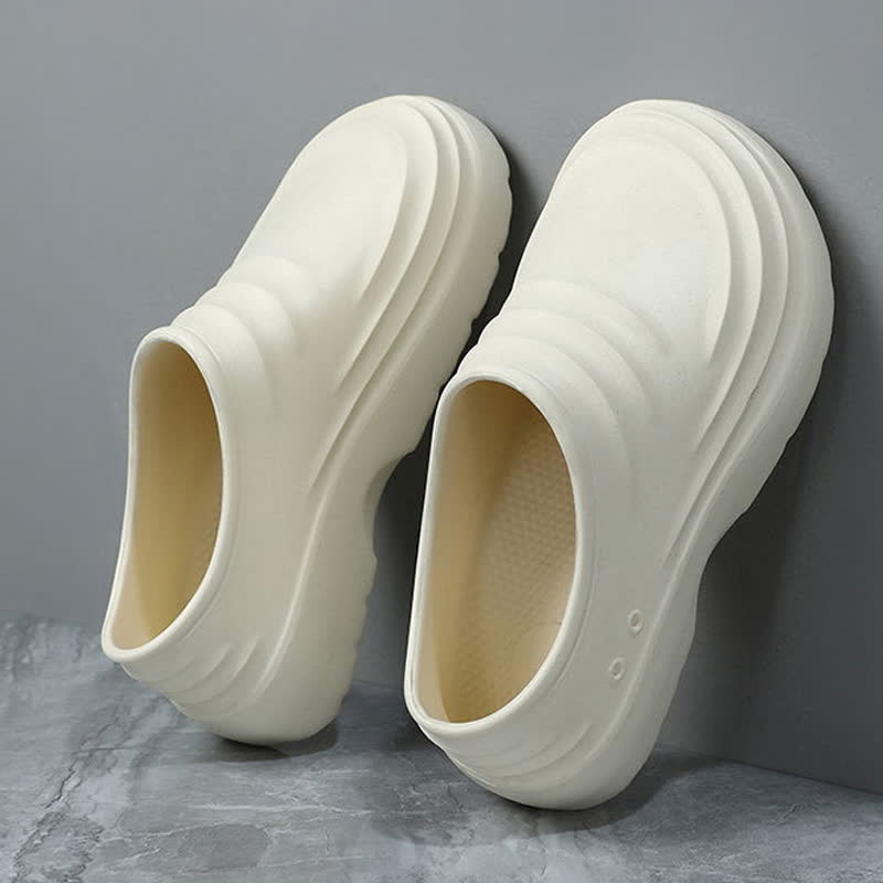 Chaussures de cuisine à semelle souple, antidérapantes et imperméables, de couleur unie