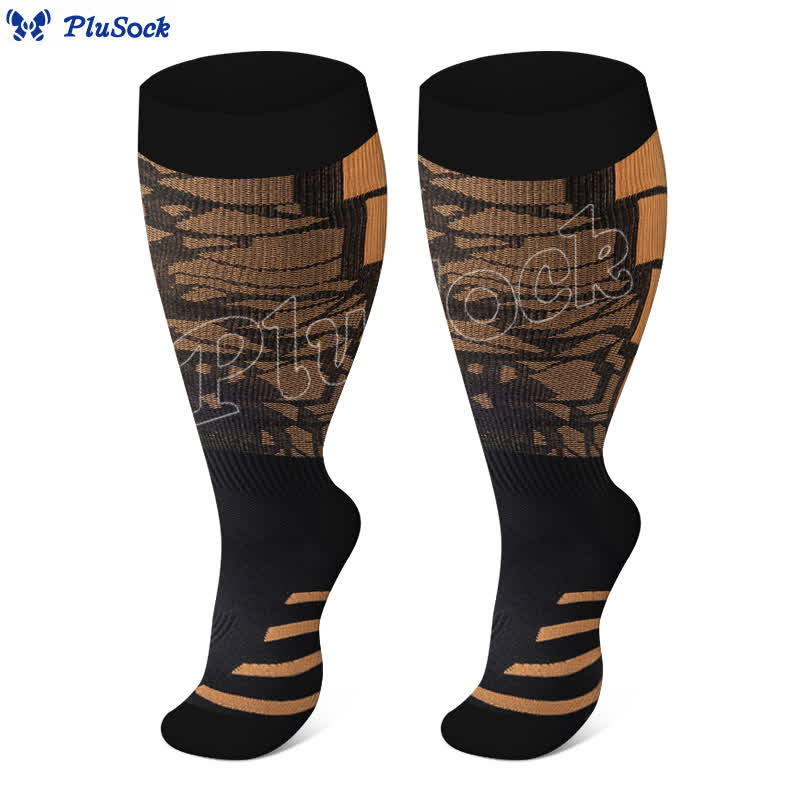 Chaussettes de compression de fitness graphiques grande taille (3 paires) - image 1