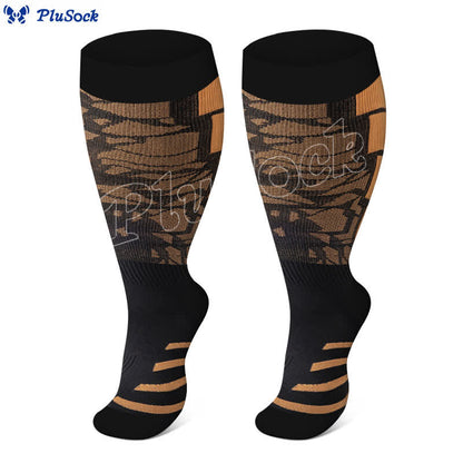 Chaussettes de compression de fitness graphiques grande taille (3 paires) - image 1