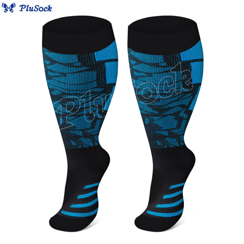 Chaussettes de compression de fitness graphiques grande taille (3 paires)