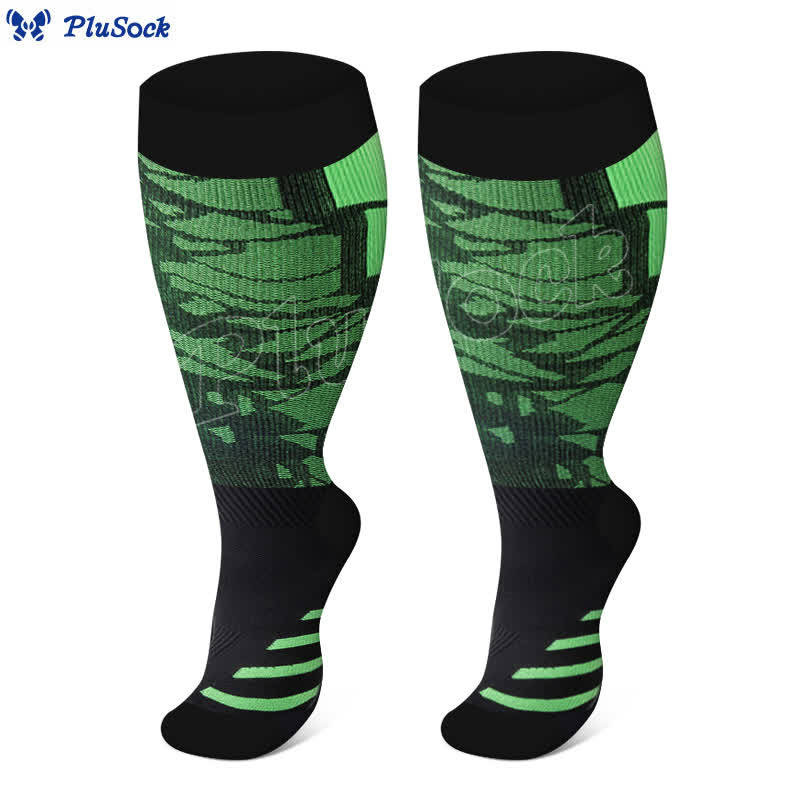 Chaussettes de compression de sport graphiques grande taille (3 paires) - image 2