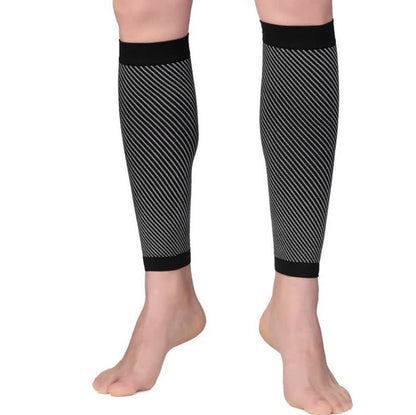 Manchons de compression rayés pour mollets (2 paires)