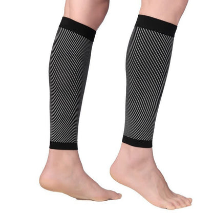 Manchons de compression rayés pour mollets (2 paires)