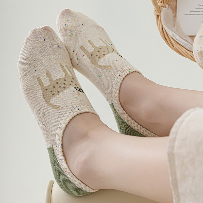 Chaussettes invisibles à motifs mignons (8 paires)