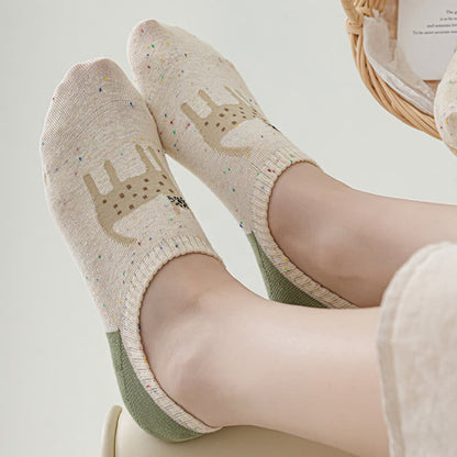 Chaussettes invisibles à motifs mignons (8 paires)