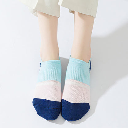 Chaussettes de compression respirantes à coutures colorées pour le sport (6 paires)