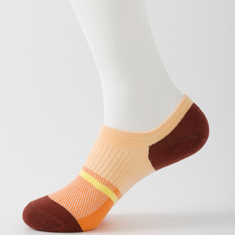 Chaussettes de compression respirantes à coutures colorées pour le sport (6 paires) - Orange - EU40-45 (US7-11) - image 5