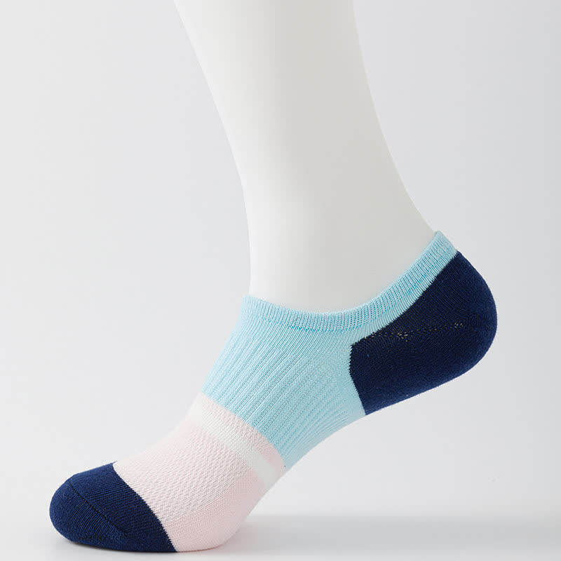 Chaussettes de compression respirantes à coutures colorées pour le sport (6 paires) - Bleu - EU40-45 (US7-11) - image 11