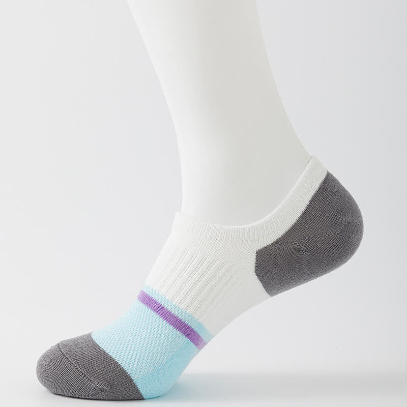 Chaussettes de compression respirantes à coutures colorées pour le sport (6 paires) - Blanc - EU40-45 (US7-11) - image 7