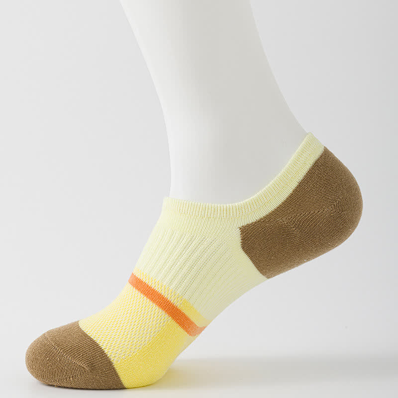 Chaussettes de compression respirantes à coutures colorées pour le sport (6 paires) - Jaune - EU40-45 (US7-11) - image 4