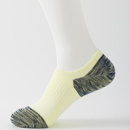 Chaussettes de compression respirantes de couleur contrastée pour le sport (5 paires)