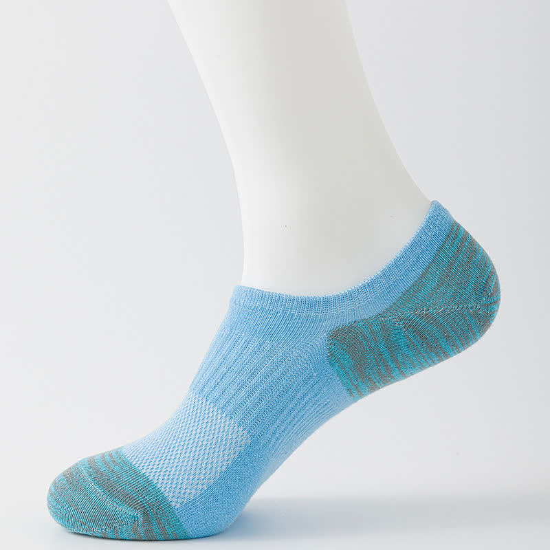 Chaussettes de compression respirantes de couleur contrastée pour le sport (5 paires)