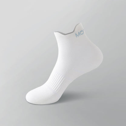 Chaussettes de compression respirantes à la cheville, fines et de couleur unie (6 paires)
