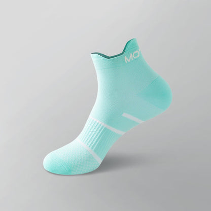 Chaussettes de compression respirantes à la cheville, fines et de couleur unie (6 paires)