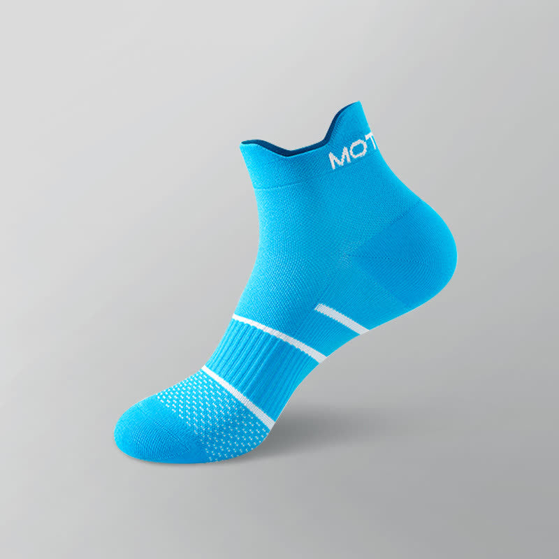 Chaussettes de compression respirantes à la cheville, fines et de couleur unie (6 paires) - Bleu - EU38-44 (US5-10) - image 4