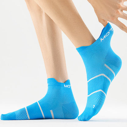 Chaussettes de compression respirantes à la cheville, fines et de couleur unie (6 paires)