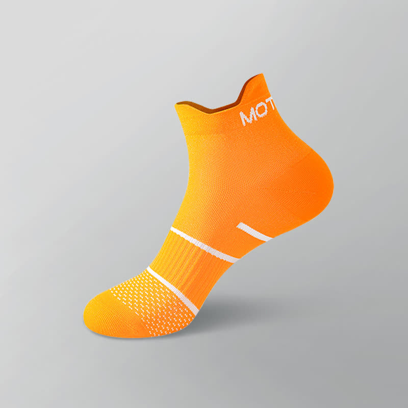Chaussettes de compression respirantes à la cheville, fines et de couleur unie (6 paires) - Orange - EU38-44 (US5-10) - image 7