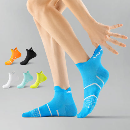 Chaussettes de compression respirantes à la cheville, fines et de couleur unie (6 paires)