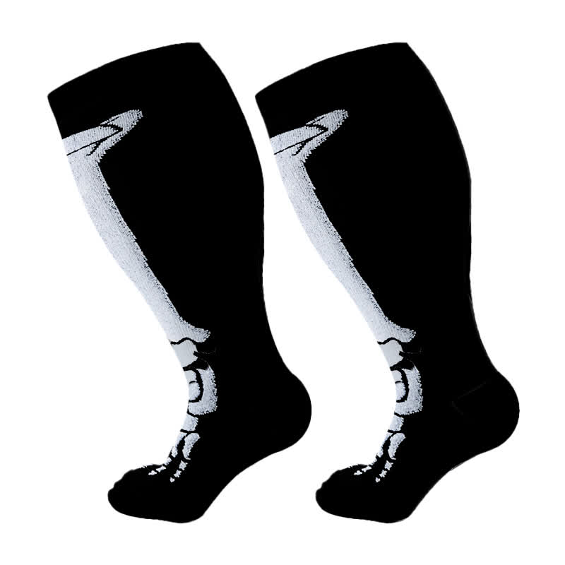 Chaussettes de compression à imprimé tête de mort grande taille (3 paires) - UN - 4XL - image 6