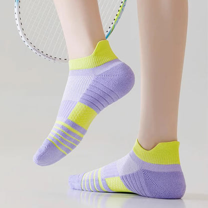 Chaussettes de sport à rayures en coton anti-transpiration (6 paires)