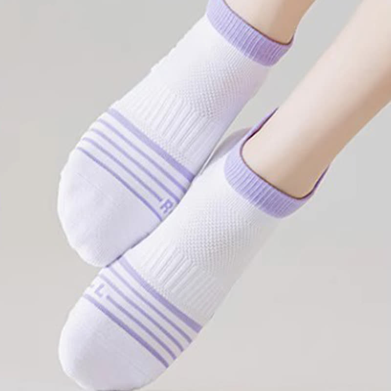 Chaussettes de sport à rayures en coton anti-transpiration (6 paires)