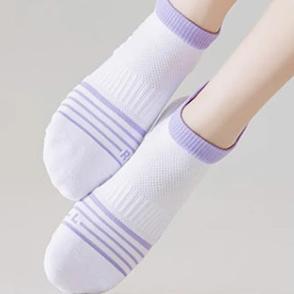Chaussettes de sport à rayures en coton anti-transpiration (6 paires)
