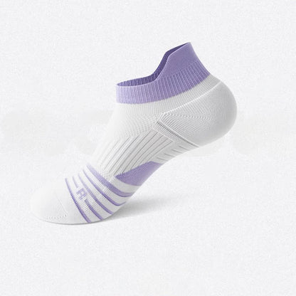 Chaussettes de sport à rayures en coton anti-transpiration (6 paires) - Blanc et violet - EU36-41 (US4-7,5) - image 11