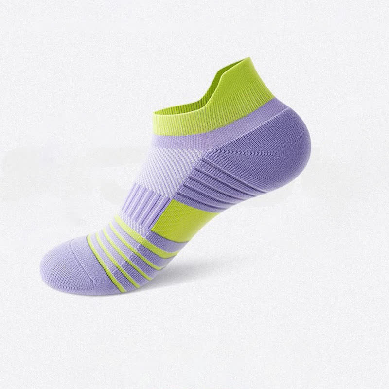 Chaussettes de sport à rayures en coton anti-transpiration (6 paires) - Violet - EU36-41 (US4-7,5) - image 5