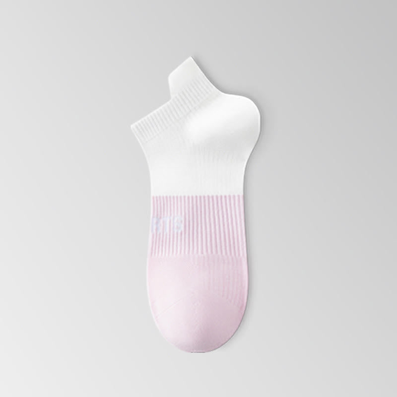 Chaussettes de compression respirantes et fines pour le sport (5 paires) - Blanc et rose - EU35-40 (US3-7) - image 9