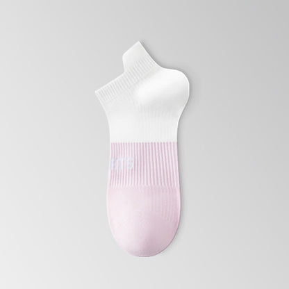 Chaussettes de compression respirantes et fines pour le sport (5 paires) - Blanc et rose - EU35-40 (US3-7) - image 9