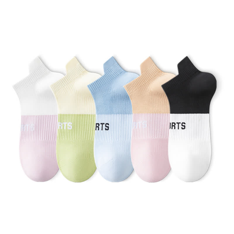 Chaussettes de compression respirantes et fines pour le sport (5 paires) - Multicolore - EU35-40 (US3-7) - image 2