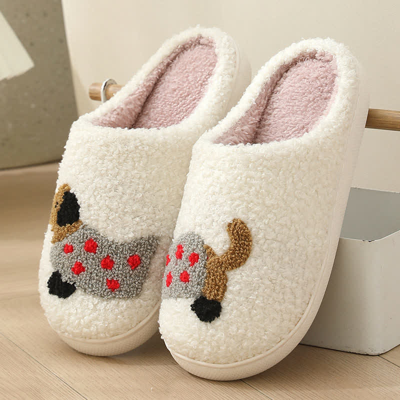 Chaussons en peluche grande taille à imprimé animal - B - EU43-44 (US9-10) - image 8